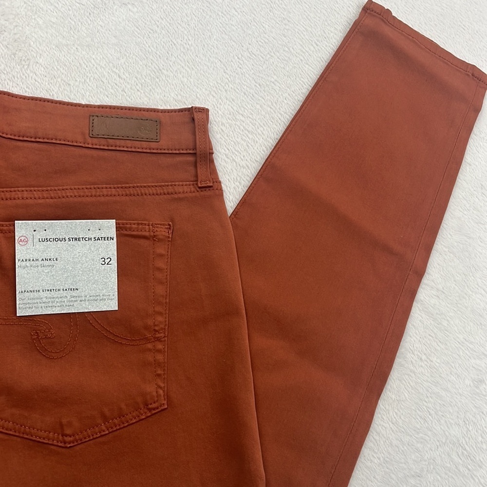 NEW AG Adriano Goldschmied 14, 32 Farrah Ankle Japanese Stretch Sateen HR Skinny